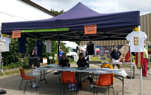 Le stand d'accueil et exposition sur l'histoire de la société de gymnastique La Concorde Robertsau