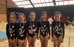 Médailles de bronze pour notre équipe 10/11 ans : Noemi, Sofia, Julia, Maha et Luzie
