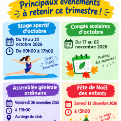 Principaux événements à retenir ce trimestre